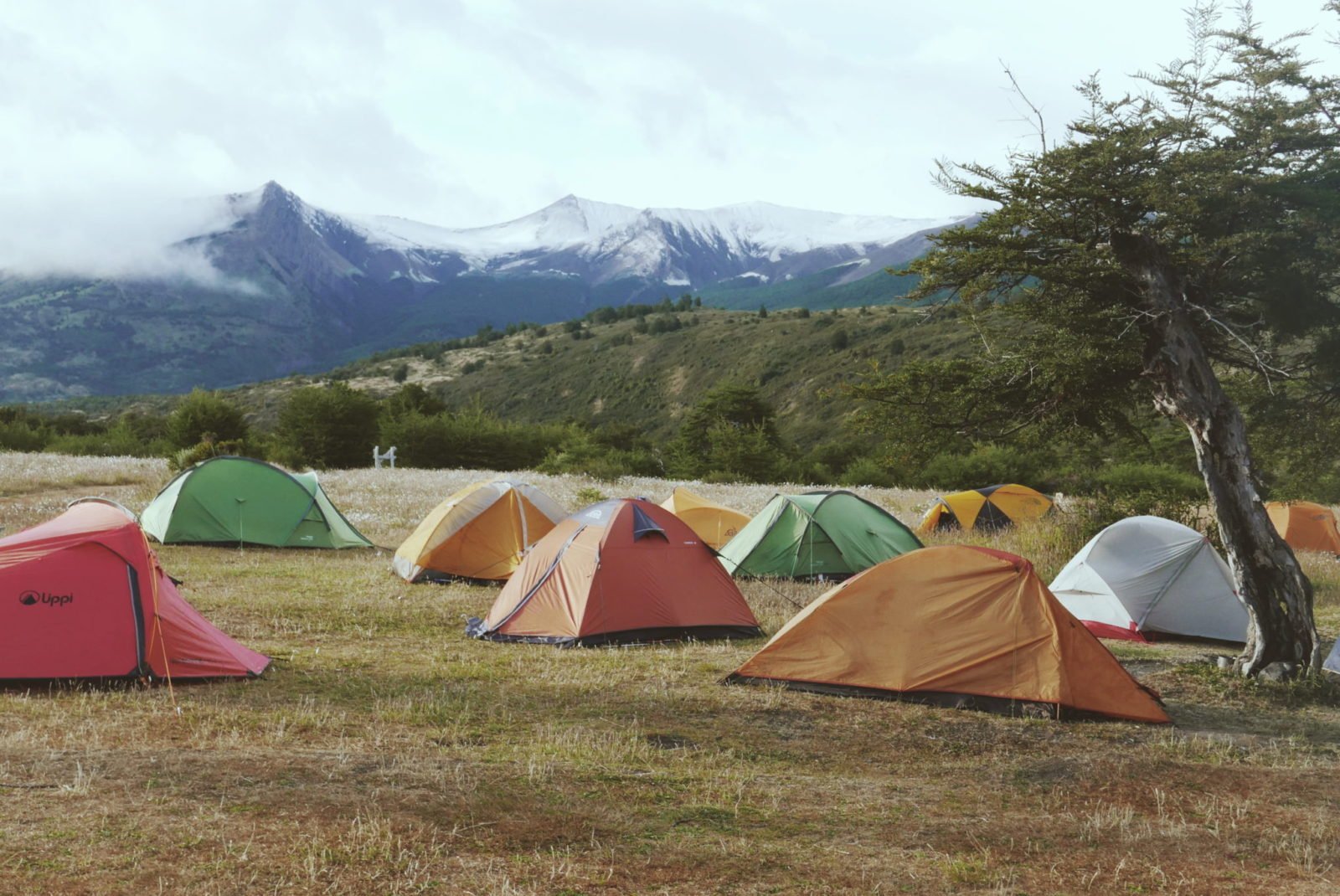 Tent city at the busiest campsite on the w trek and o circuit. Money Saving tips for South America